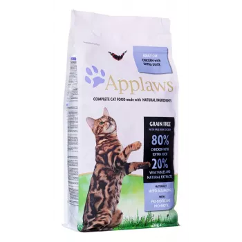 Cibo secco per gatti Applaws Pollo con Anatra 2 kg – alimento completo senza cereali per gatti adulti, 36,5% proteine, 16% grassi