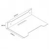 Mensola da parete per decoder MACLEAN MC-122, acciaio, nera, carico max. 5 kg, interasse fori 219 mm