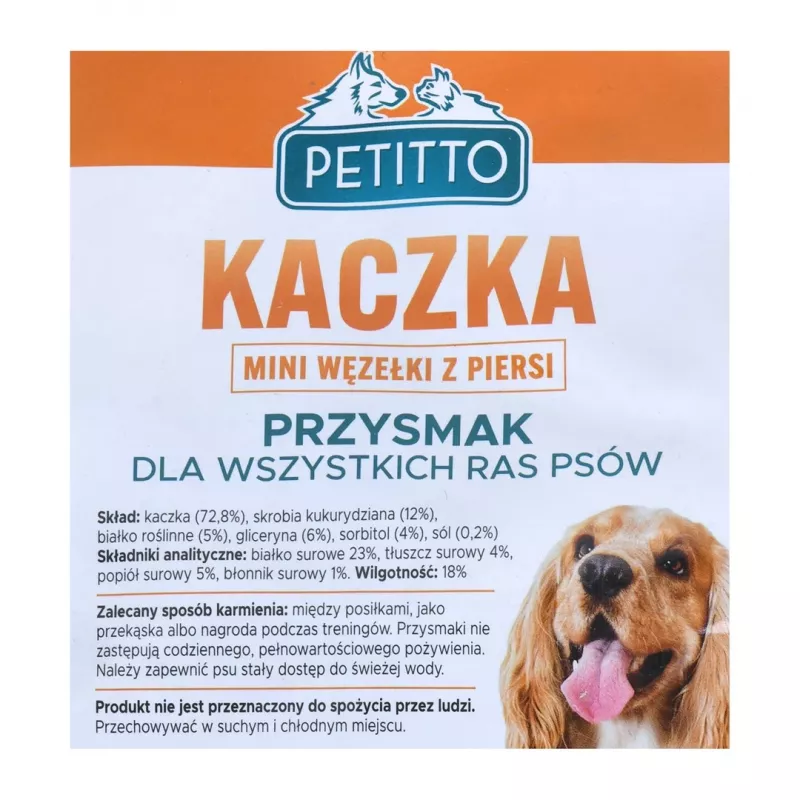 PETITTO Nodi mini di petto d'anatra - snack per cani - 500 g