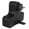 Maclean Presa elettrica, quadrupla con interruttore, piede stabilizzante, tipo E, 2x2,5A, 2x16A, MCE224 E/B