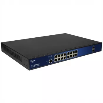 ALLNET ALL-SG8618M Switch gestito, 16x Gigabit + 2x SFP, 19 pollici