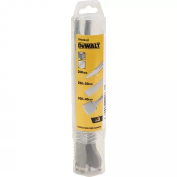 DeWALT set di scalpelli SDS 20 mm x 250 mm, 40 mm x 250 mm, 250 mm