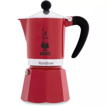 Caffettiera Bialetti Rainbow per piano cottura 3 tazze rosso