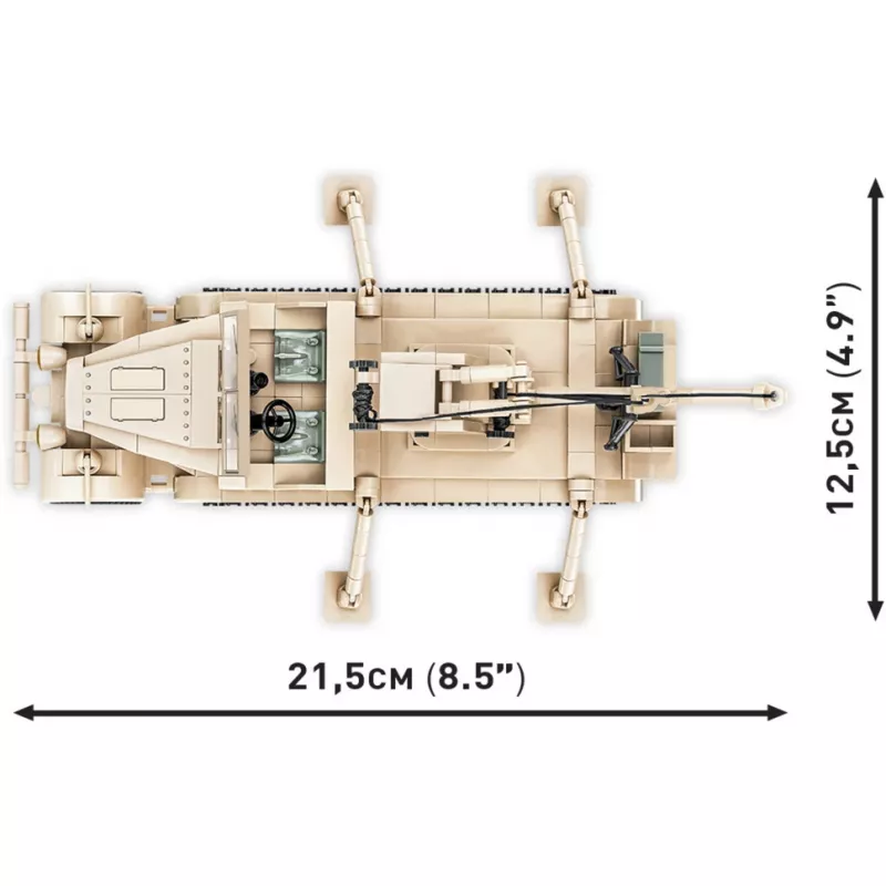 Mattoncini Cobi Sd.Kfz. 9/1 Famo — modello Seconda Guerra Mondiale, 498 pezzi, multicolore