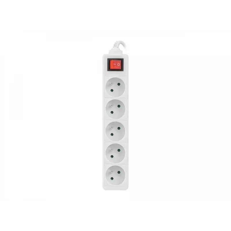 Prolunga elettrica Lanberg PS1-05E-0300-W 3m 5 prese AC interno/esterno bianca