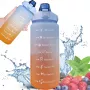 Extralink Borraccia Sportiva Motivazionale, 2000 ml, Blu-Arancione, BUT-993