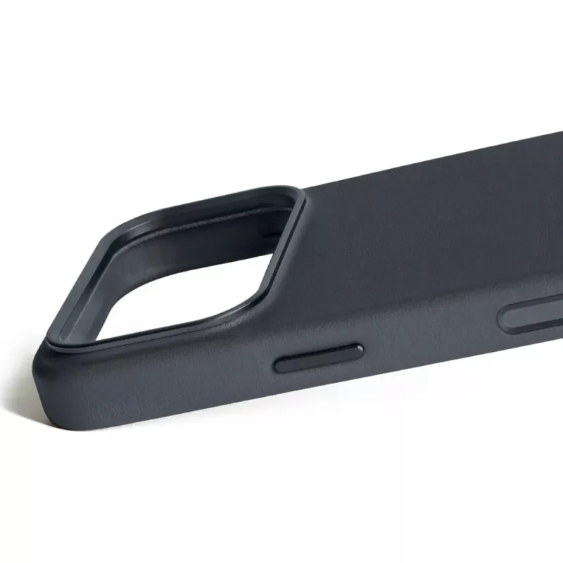 Mujjo Full Leather Case MagSafe custodia per iPhone 17 Pro grigio