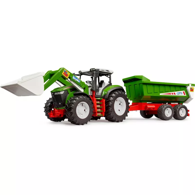 Bruder Roadmax trattore con caricatore frontale e rimorchio ribaltabile