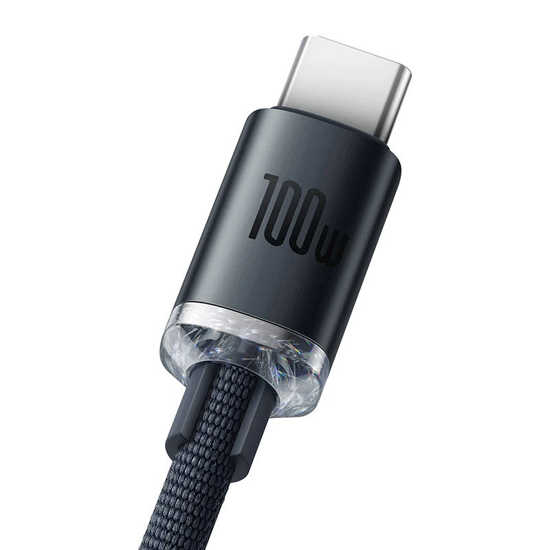 Baseus Crystal Shine Cavo USB a USB-C, 100W, 2m (nero)