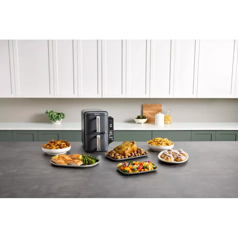 Ninja Double Stack XL friggitrice ad aria 2 scomparti con sonda di temperatura SmartCook 9,5 L SL451EU