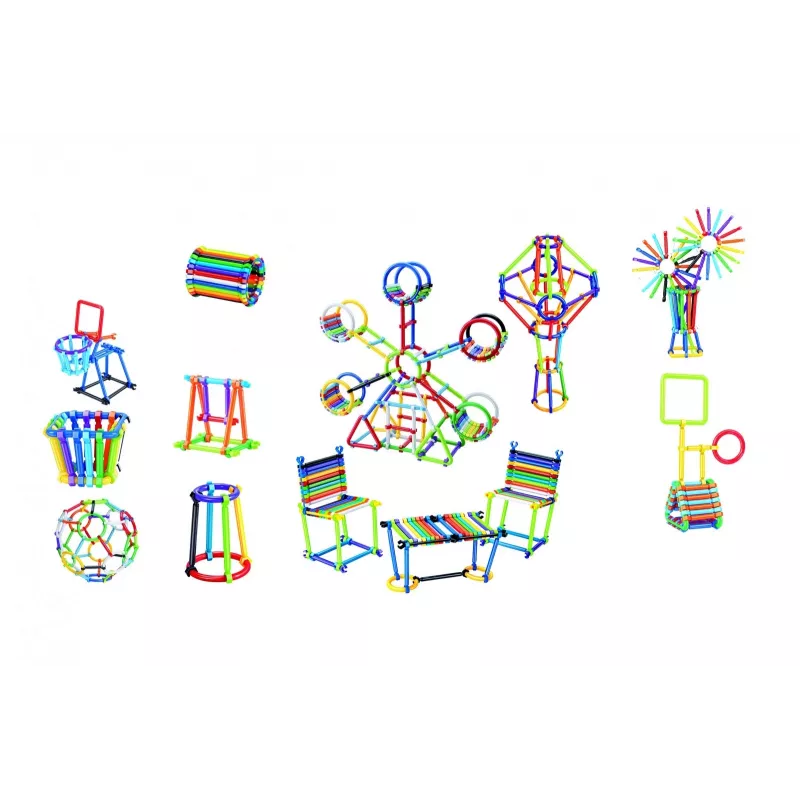 Set di costruzioni Ascato Blocks Sticks 360 elementi in scatola
