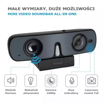 Webcam all-in-one 1080p USB Rocware RC08