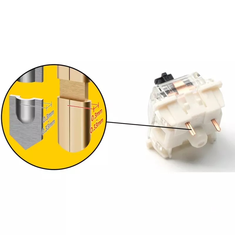 Gateron G Pro 3.0 Set interruttori a tastiera bianco/trasparente, 110 pz.