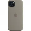 Custodia in silicone Apple iPhone 15 Plus MagSafe Clay