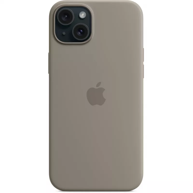 Custodia in silicone Apple iPhone 15 Plus MagSafe Clay