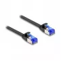 Cavo di rete DeLOCK RJ45 patch piatto connettore maschio su connettore maschio Cat.6A 0,25 m nero
