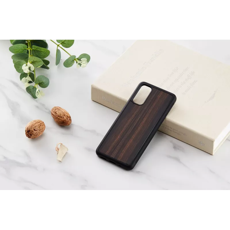 Custodia per smartphone Man and Wood Galaxy S20 Ebony nero — cover protettiva per Samsung Galaxy S20
