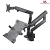 Supporto da tavolo doppio per monitor e laptop MACLEAN MC-813 per schermi 17–32 pollici, VESA 75x75/100x100