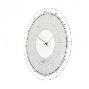 NeXtime orologio 8125 Fancy Round, Ø43 cm, da parete, bianco/argento