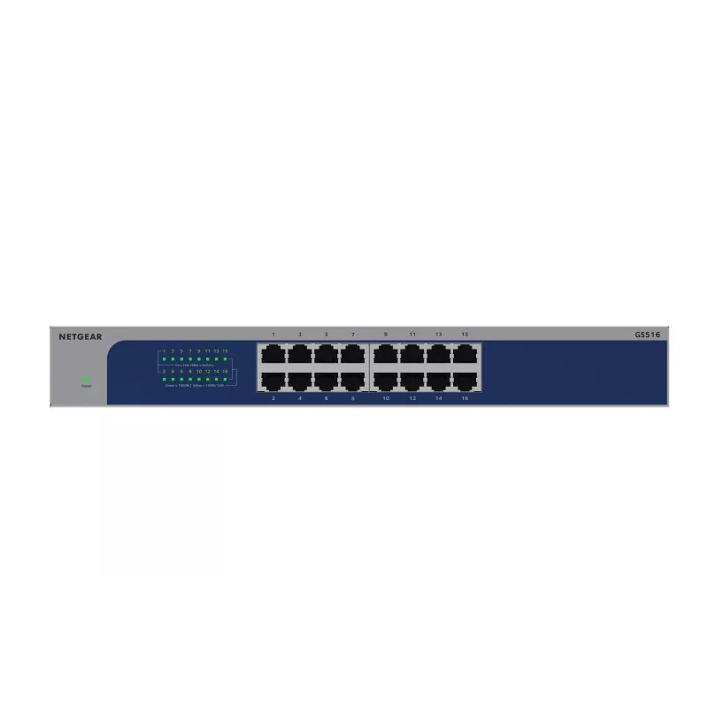 NETGEAR GS516-300EUS switch di rete unmanaged Gigabit Ethernet (10/100/1000) grigio
