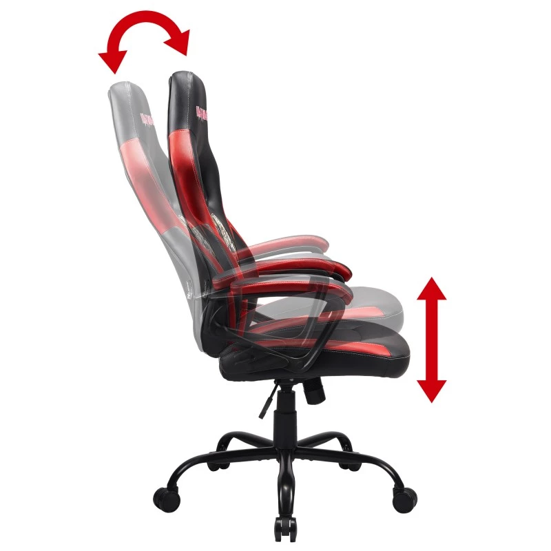 Sedia da ufficio Subsonic SA5642-IM1 seduta imbottita schienale imbottito nero rosso