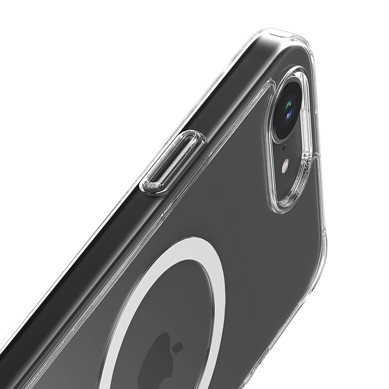 Custodia trasparente MagSafe Crong per iPhone 16e – cover protettiva trasparente, compatibile MagSafe