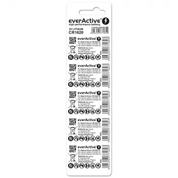 Batteria al litio mini everActive CR1620 5 pz.