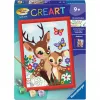 Set pittura con numeri Ravensburger CreArt Glücklicher Hirsch — set di pittura su tela numerata