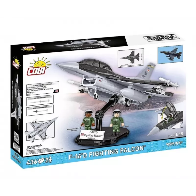 Kit di costruzione Cobi F-16D Fighting Falcon, 436 pezzi, scala non indicata