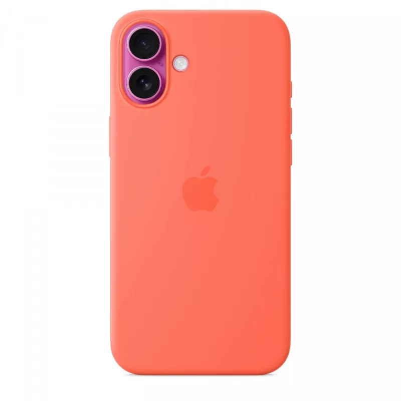 iPhone 16 Plus custodia in silicone compatibile MagSafe - mandarino