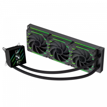 Gamemax | Dissipatore a liquido per CPU | HAILSTORM 360 LCD | nero