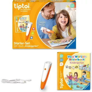 tiptoi Starter-Set: Mein Wörterbilderbuch Kindergarten, libro didattico penna e libro illustrato