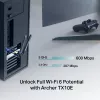 Adattatore PCIe Wi‑Fi 6 Bluetooth TP‑LINK Archer TX10E AX900 — scheda PCIe, AX900 Wi‑Fi 6, Bluetooth