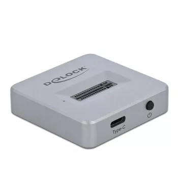 Delock M.2 docking station - adattatore di interfaccia - scheda M.2 NVMe - USB 3.2 (Gen 2) - argento