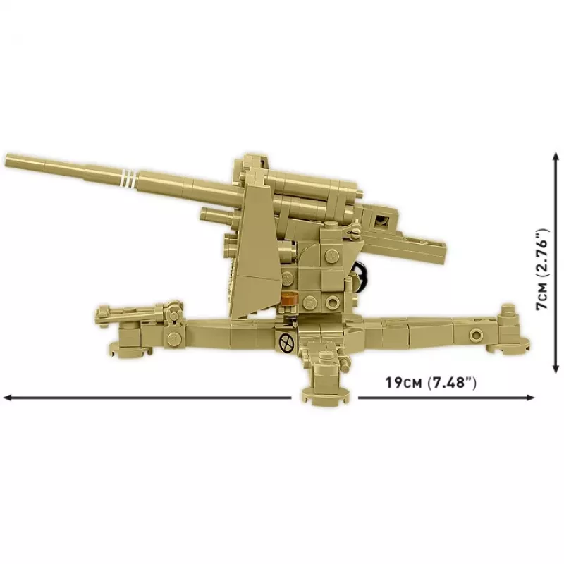 Kit di montaggio a mattoncini Cobi 8,8 cm Flak 18 – 232 pezzi, scala 1:35