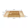 Organizer per cassetto posate GreenBlue GB379 inserto in bambù con scomparti, superficie naturale
