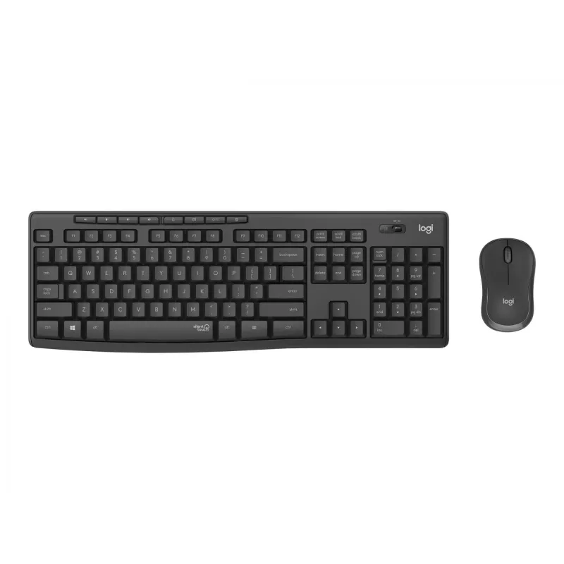 Logitech MK295 Silent – set tastiera e mouse – wireless – 2,4 GHz – grafite – layout ungherese