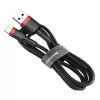 Cavo USB-A a Lightning Baseus Cafule 2.4A QC 3.0, 1 m — nero/rosso