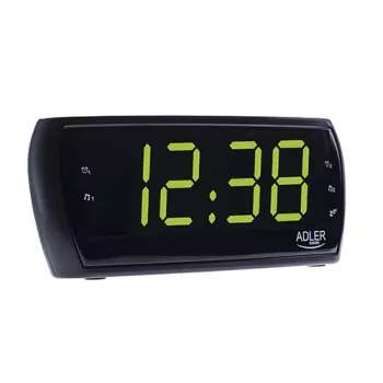 Radio sveglia Adler AD 1121 — radio sveglia, sintonizzatore FM/AM, display LED, batteria di backup, nero