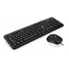 iBox OFFICE KIT II Set tastiera-mouse con USB, QWERTY, inglese, nero
