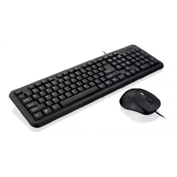 iBox OFFICE KIT II Set tastiera-mouse con USB, QWERTY, inglese, nero