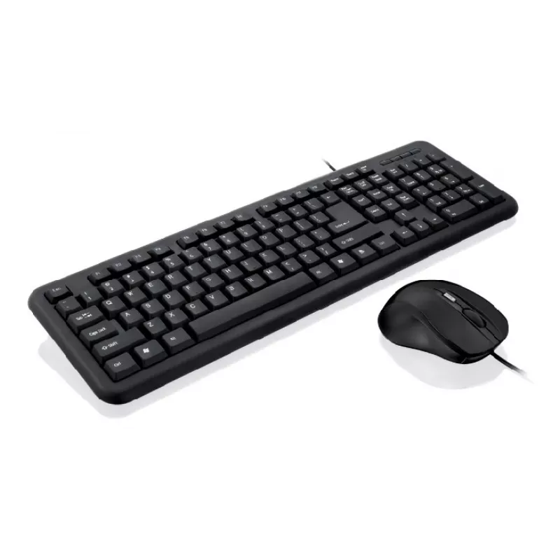 iBox OFFICE KIT II Set tastiera-mouse con USB, QWERTY, inglese, nero