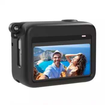 Custodia in silicone per case di ricarica Insta360 GO 3 di Puluz (nero) - custodia per case di ricarica
