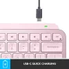Logitech MX Keys Mini tastiera wireless illuminata minimalista - ROSE - CENTRAL (DE)