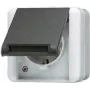 Presa CEE 7/3 Jung 820 W — custodia in termoplastica IP44, 250 V 16 A, nero/bianco