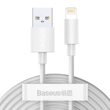Cavo per cellulare Baseus TZCALZJ-02 bianco 1,5 m USB A Lightning