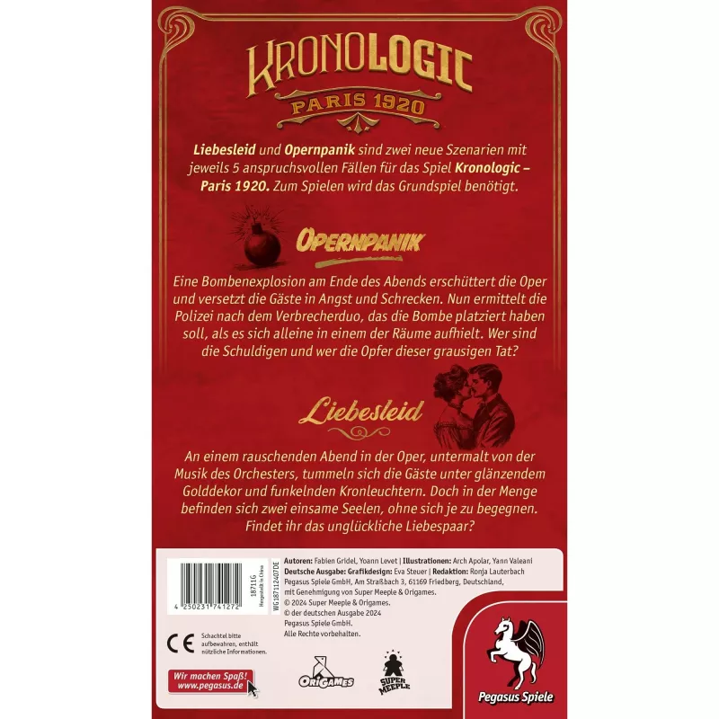 Kronologic - Paris1920: Liebesleid & Opernpanik, espansione gioco da tavolo