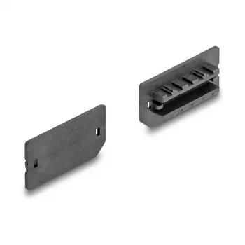 Tappo parapolvere DeLOCK per connettore USB Type-E Key A o Key B 10 pezzi nero