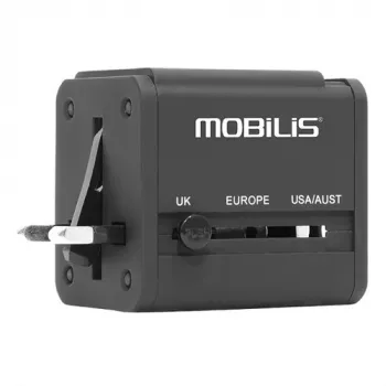 Adattatore da viaggio universale 2 USB (100–240 V – 2×0,5 A)