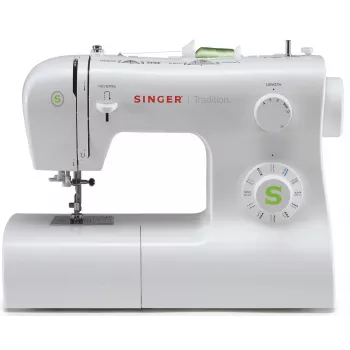 Macchina per cucire SINGER Tradition 2273 — semiautomatica, 23 punti, asola in 4 passaggi, braccio libero, bianco
